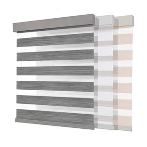 Joydeco Cordless Zebra Blinds (Pro), Dual Layer Light Control Zebra Blinds for Windows, Light-Proof Aluminum Cover, Free-Stop Roller Shades for Home & Office