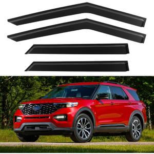 Window Visors Rain Guards for 2020-2026 Ford Explorer, Out-Channel Window Vent Wind Deflectors Visors Shades for 20-26 Explorer