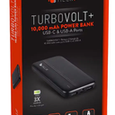 Helix TurboVolt+ 10000 mAh Power Bank - USB-A and USB-C Ports - Black