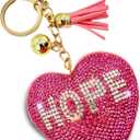 2 x Sparkling Keychains Bag Charms for Women Girls, Crystal Bling Rhinestone Key Ring Car Fob, Backpack Handbag Accessories