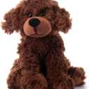 The Petting Zoo Scruffy Dog Stuffed Animal, Gifts for Kids, Chocolate Brown Dog Plush Toy 10 Inches