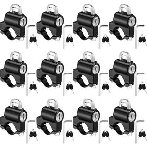Blulu 12 Set Universal Motorcycle Helmet Lock Metal Anti-Theft Safety Lock with 24 Keys, 7/8" Tamper-Proof Helmet Security Padlock for Motorcycles Scooter Street Bike