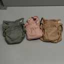 Grecle Washable Female Dog Diapers 3 Pack- Premium Reusable Diapers for Doggie in Heat - Highly Absorbent Dog Diapers Female for Pet Incontinence with Adjustable Snaps, Medium (12”-15“Waist）, Morandi