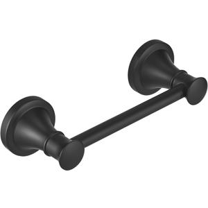 RUMOSE Toilet Paper Roll Holder Bathroom Flexible Pivoting Tissue Handle on Wall Mounted Matte Black Rustproof Toilet Tissue Roll Holder,Stainless Steel