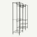 Amazon Basics Closet Organizer, Metal Rack with Shelves and Hanging Rod, 70" W x 18" D x 76" H, Black