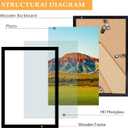 QOTIB 9x12 Picture Frame Black for Wall Mounting or Tabletop, Wood 9 x 12 Frame Photo Frame for Wall Hanging Horizontally or Vertically, Black, 1 Pack