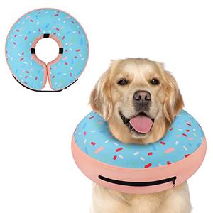 Supet Inflatable Dog Cone Collar Alternative After Surgery, Doggie Neck Donut Collar Recovery E Collar, Soft Dog Cone for Large Dogs