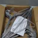 18 Inch Wire Metal Clothes Hangers Bulk 100 Pack, Extra Long for Large Size Suits, Coats, Shirts, Pants, Skirts, Ultra Thin, Space Saving, Non Slip, Silver