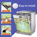HOMETITUTE Dishwasher Magnet Cover 23x26 Inch Peach Wildflowers Pattern