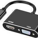 sartyee USB to HDMI Adapter with VGA and 3.5mm Audio, 1080P MultiMonitor Video Audio Converter Cable, USB Adapater for PC, Laptop to Monitor, Support Windows XP 7/8/8.1/10