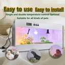 80 * 40CM Smart Dual Thermostat Reptile Terrarium, Acrylic Sliding Door Reptile Enclosure with Ceramic Lamp Socket for Heating Light Control, Ideal Breeding Habitat with Safe Heating System