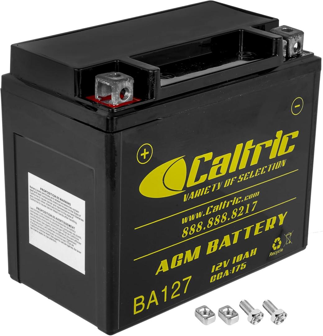 Caltric Agm Battery Compatible with Honda Trx 250 Te Recon 250 2X4 Es 2002 2003 2004 2005-2025