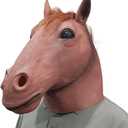 2025 Novelty Horse Head Latex Mask Horseman Costume for Halloween Masquerade Party Props