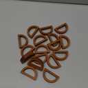 Remerry 24 Pcs Wooden Napkin Rings Handmade Dining Napkin Holder Buckles Farmhouse Semicircle Serviette Ring for Xmas Gathering Everyday Use Harvest Wedding Table Setting (Wood Color)