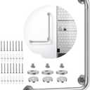 Brushed Nickel Angled Grab Bar 16x24 Inch, iHansee Bathroom Safety Bar w/Anti-Slip Knurled Grip, Wall Mount L Shaped Shower Handle for Elderly Senior Handicap, Toilet Bathtub Balance Support Bar