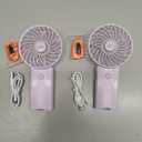 2pcs Mini Portable Folding Handheld Fans USB Rechargeable Personal Fan Neck Desktop 4-speed 3-in-1 Silent Handheld Mini Fan 6-15 hours battery life Suitable for summer travel Camping Outdoor Kids Gift
