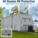 Mofeez RV Cover, 22-24ft Travel Trailer Cover, Heavy Duty 7 Layer Top Anti-UV Windproof Waterproof Camper Toy Hauler Cover with Tire Cover, Gutter Cover, Jack Cover