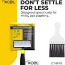 FinXCEL HVAC Coil Cleaning Brush | ACME Pole Compatible | 135 Angled Pins | DIY Tool for Tight A/C Coil Spaces | Chemical-Free | Pole Not Included