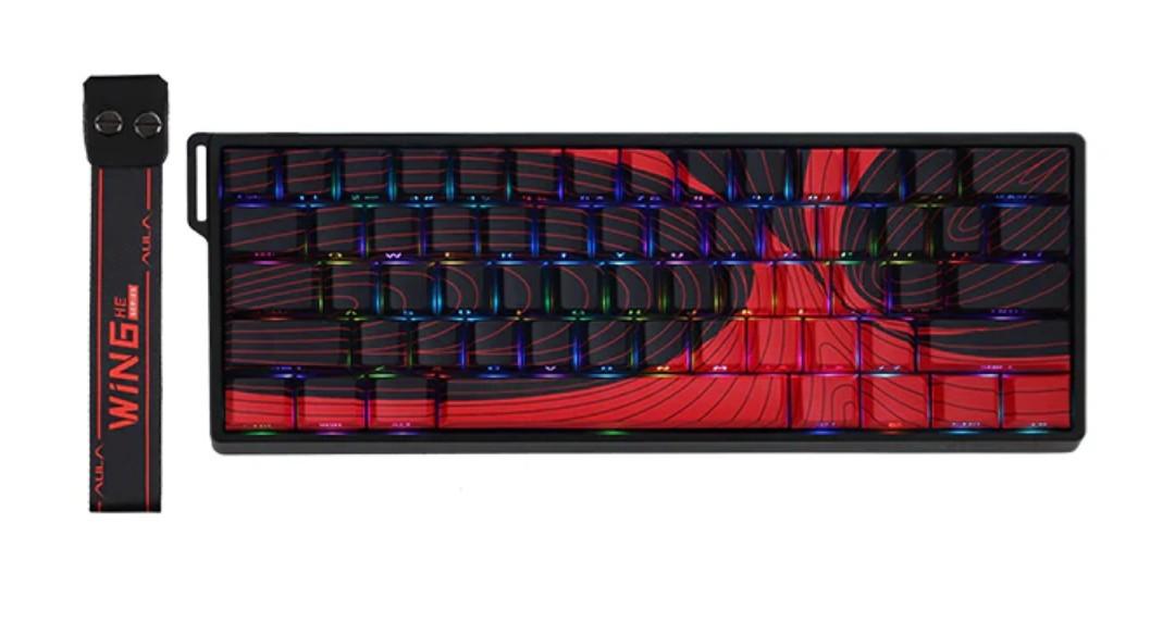 AULA WIN60 HE MAX - 60% Mechanical Gaming Keyboard Wired, Hall Effect Magnetic Switches Hot Swappable, Adjustable Actuation Rapid Trigger Mode, 8000 Hz Polling Rate, 60 Percent Keyboard Compact Design