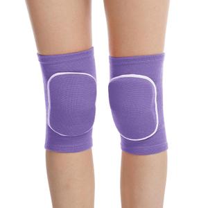 JUMISEE Kids Knee Pad, Anti-Slip Padded Sponge Knee Brace Breathable Flexible Elastic Knee Support for Football Volleyball Dance Skating Basketball Sports (Small(7-12 Years old), Purple)