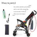 Universal Baby Parasol, Baby Stroller Sun Shade Sun Protection for Strollers, Waterproof Umbrella for Trolley Bike, Bicycle Umbrella with Holder Clip Clamp (Sky Blue)