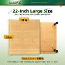 BAMOTTO CRAFTBAMBOO 20 x 22 Inch Bamboo Cutting Board, Stovetop Cover and Over-the-Sink Board with Detachable Legs & Non-Slip Front Lip, Reversible Kitchen Counter Chopping Board