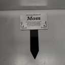 Memorial Plaque for Mom - Elegant Silver Aluminium Grave Marker with Black Acrylic Stake - Remembrance Garden Sign - Bereavement Gift
