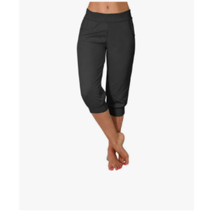 Linen Bermuda Shorts for Women Jogger Pants Elastic Waist Cinch Bottom Solid Color Stretchy Sweatpant Athletic Pant, Small