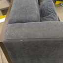 Sofa With Wood Base, Gray, 2 Seater