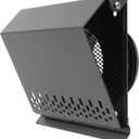 Vent Systems 6" Inch Air Supply Vent Cover with Rubber Gasket - Graphite Black Galvanized Steel - Robust Weatherproof Outdoor Air Intake Box - Duct or Surface Mounting - Rain and Snow Protection