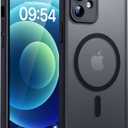 TOCOL for iPhone 12 Case, Compatible with Magsafe, Full Camera Protection, Built-in Magnetic Ring, Translucent Matte Phone Case for iPhone 12 6.1 inch (Black)