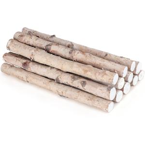 12 Pack Birch Logs for Fireplace Decorative,Birch Wood for DIY Crafts,Natural Birch Log for Decoration,Birch Branches for Fireplace Decor,Firebowl,Fire Pit(Logs:0.7''-1.6'' Dia.x16.5 Length)