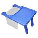 Children's Factory Edutray Kids Desk, Converts Cube Chair to Desk, Space-Saving Toddler Desk Converter, Homeschool & Classroom Study Desk, Safe, Durable & Easy to Clean (Blue)