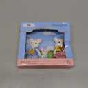 Family White Mouse Figures  Set of 3 Collectible Flocked Mini Dolls with Removable Clothes, Miniature Dollhouse Pretend Play Figures for Kids Ages 3+