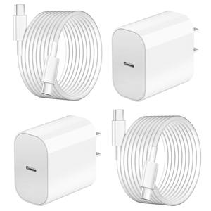 Fast Charging for iPhone 16 15 Charger,2Pack 20W Apple USB C Charger Block with 6FT USB C to C Charging Cable for iPhone 16 Pro max/16 Pro/15 Pro/15Plus/iPad Pro 12.9 11/iPad Air 5 4/iPad mini 6