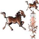 JOBOSI Horse Wind Chimes, Horse Room Garden Patio Decor, with S Hook Flamingo Decor Gifts, Gifts for mom Women Grandma Friends Mother