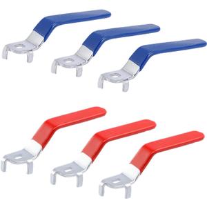 6Pcs Stainless Steel Valve Handle Ball Valve ball valve handle with Hole Size 5 x 8 x 2 mm for outdoor faucet hose pipe replacement and repair