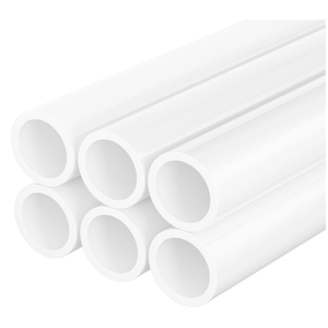 6 Pcs 3/4 Inch SCH40 PVC Pipe, 17 Inch White Furniture Grade PVC Pipes, Fits Standard 3/4 Inch PVC Fittings with 1.05 Inch OD, Easy to Cut for DIY Frames, Greenhouse, Garden and Workshop