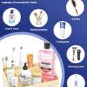 Bathroom Counter Organizer and Storage, 7 Slots Detachable Toothbrush Holders for Bathrooms, Anti-Slip Electric Toothbrush and Toothpaste Holder Countertop Vanity Organizer Accessories for Adults Kids