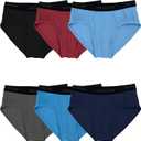 Fruit of the Loom Men's Underwear Briefs, Tag Free & Moisture Wicking, Assorted Color Multipacks, M