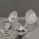 SUNVIE 2 Pack Uplighting Indoor Floor Can Light, 5W Up Lights with 2700K LED GU10 Bulbs, Uplights Floor Spot Lights Indoor for Home Accent Lighting, 5.9 FT Plug Cord & Foot Switch (White)