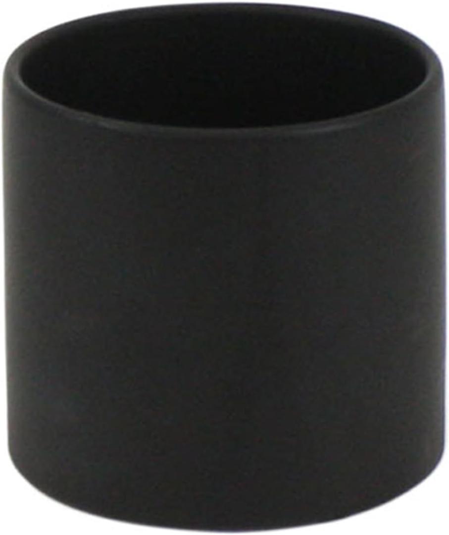 WGVI Matte Black Ceramic Cylinder Vase Width 6.5" Height 6", Flower Arrangements, Candle Holder, Terrarium Planter Pot, Storage Container Organizer, Pen Brush Holder, Table top Decor, 1 Piece