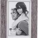 Malden International Designs 803-46 Linear Rustic Wood Picture Frame, 4x6, Rough Gray