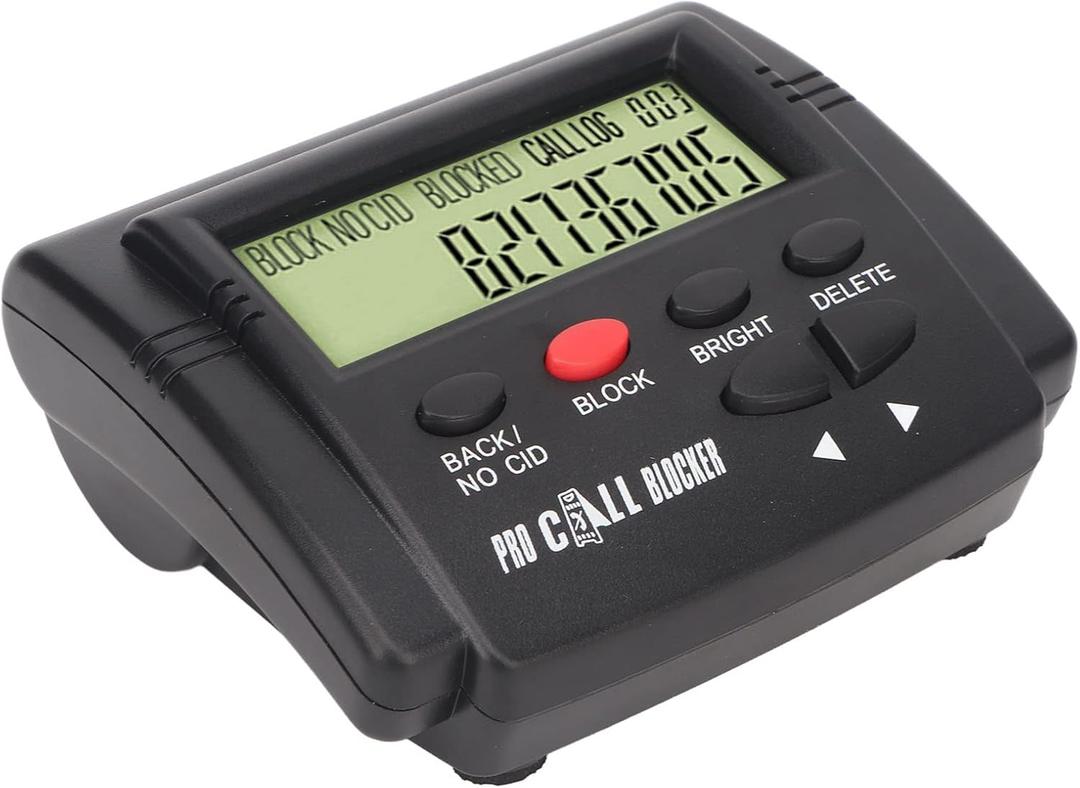 Call Blocker for Landline Phones, 4000 Groups Prevent Harassment Caller ID Box with LCD Display, Stop Unwanted Calls, Robocalls, Telemarketers