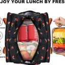 Insulated Lunch Bag for Women Reusable Leakproof - Cherry | Large Capacity, Bottle Holder & Side Pockets, Leakproof Insulated Design, for Work, Travel, Picnic & Daily Use, for Adult
