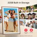 Frameo 10.1" Digital Picture Frame, Smart WiFi Digital Photo Frame with 1280x800 HD IPS Touch Screen 32GB Storage Auto-Rotate Wall Mounted, Share Photos/Videos Remotely(Brown&White)