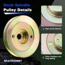 M163464 Deck Spindle Pulley 3 pcs, Compatible with John Deere Z425 Z435 Z445 EZtrak Zero Turn Mowers, Rotary 13542 M154394 Blade Drive Pulley Round 4.9" OD