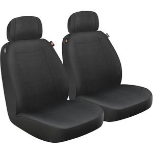 Dickies 2-Piece Deluxe Vegan Leather Seat Covers, Black, Universal