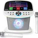 Singing Machine Platinum Plus – Wi-Fi Karaoke Machine for Adults & Kids with 2 Wireless Microphones, Bluetooth Party Speaker, Voice Effects, YouTube & Spotify Streaming – The Ultimate Party System