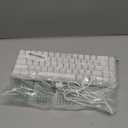 DIERYA T68SE 60% Gaming Mechanical Keyboard, Ultra Compact Mini 68 Key with Red Switches Wired Keyboard, Anti-Ghosting Keys, for Windows Laptops and PC Gamers, White